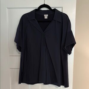 Chico's Dark Blue Button Down Shirt